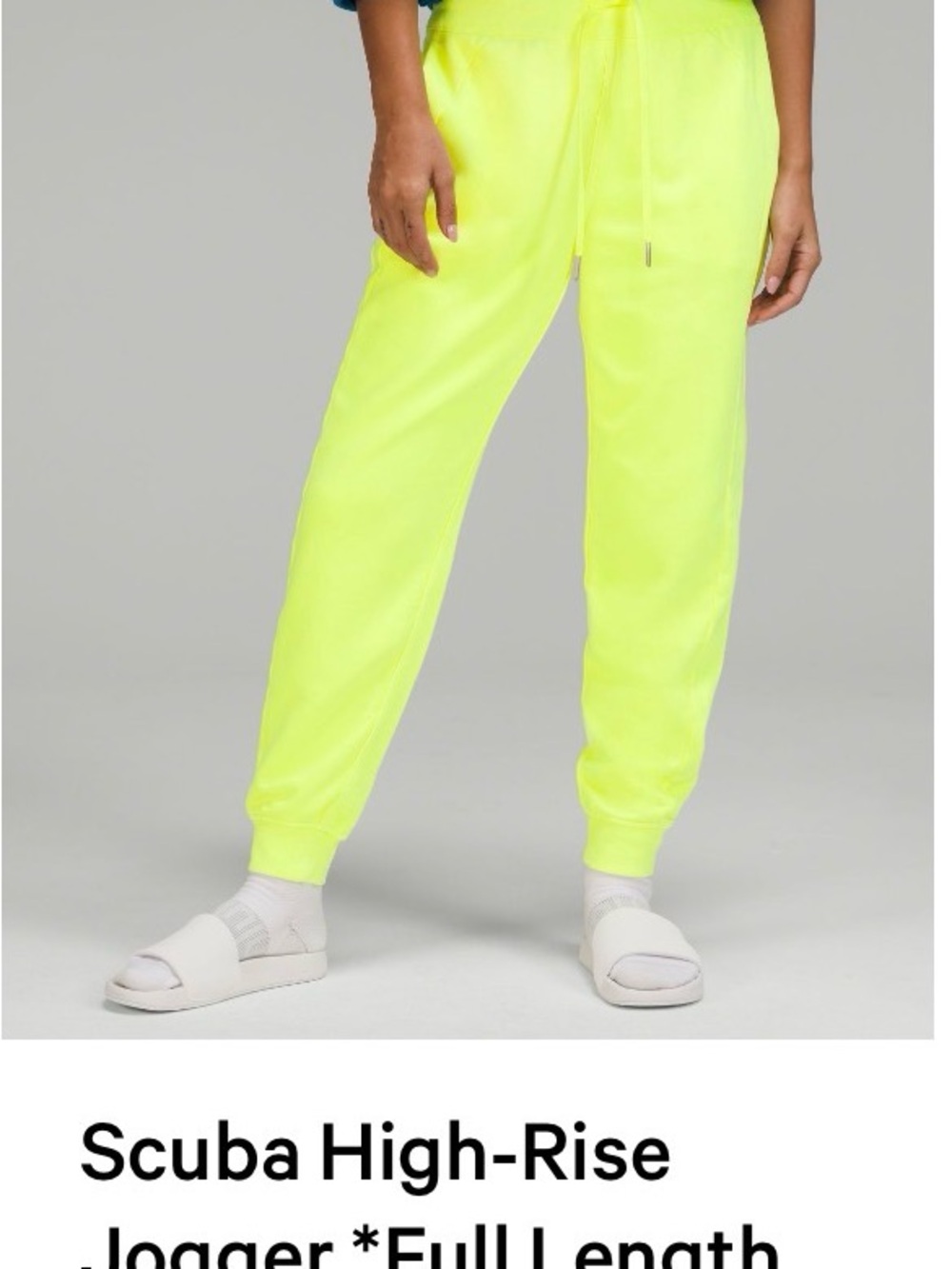 lululemon athletica Highlight Yellow Scuba High-Rise Jogger Sz8 Full Length NWT